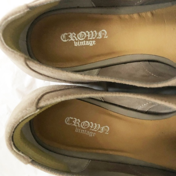 💥Super Sale💥 Crown Vintage Jan Brown Leather Nubuck Loafer Slip On Size 6 NEW - Picture 6 of 6